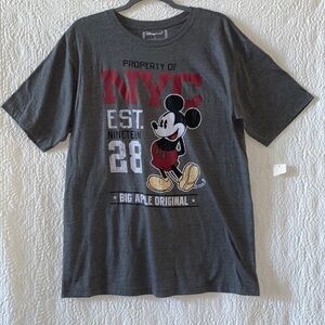 Disney Store Mickey Mouse New York Big Apple Graphic Short Sleeve T-Shirt